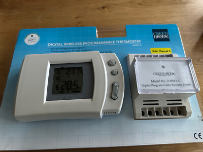 Greenbrook THPW1-C Digitales programmierbares Funk-Thermostat für Zentralheizung