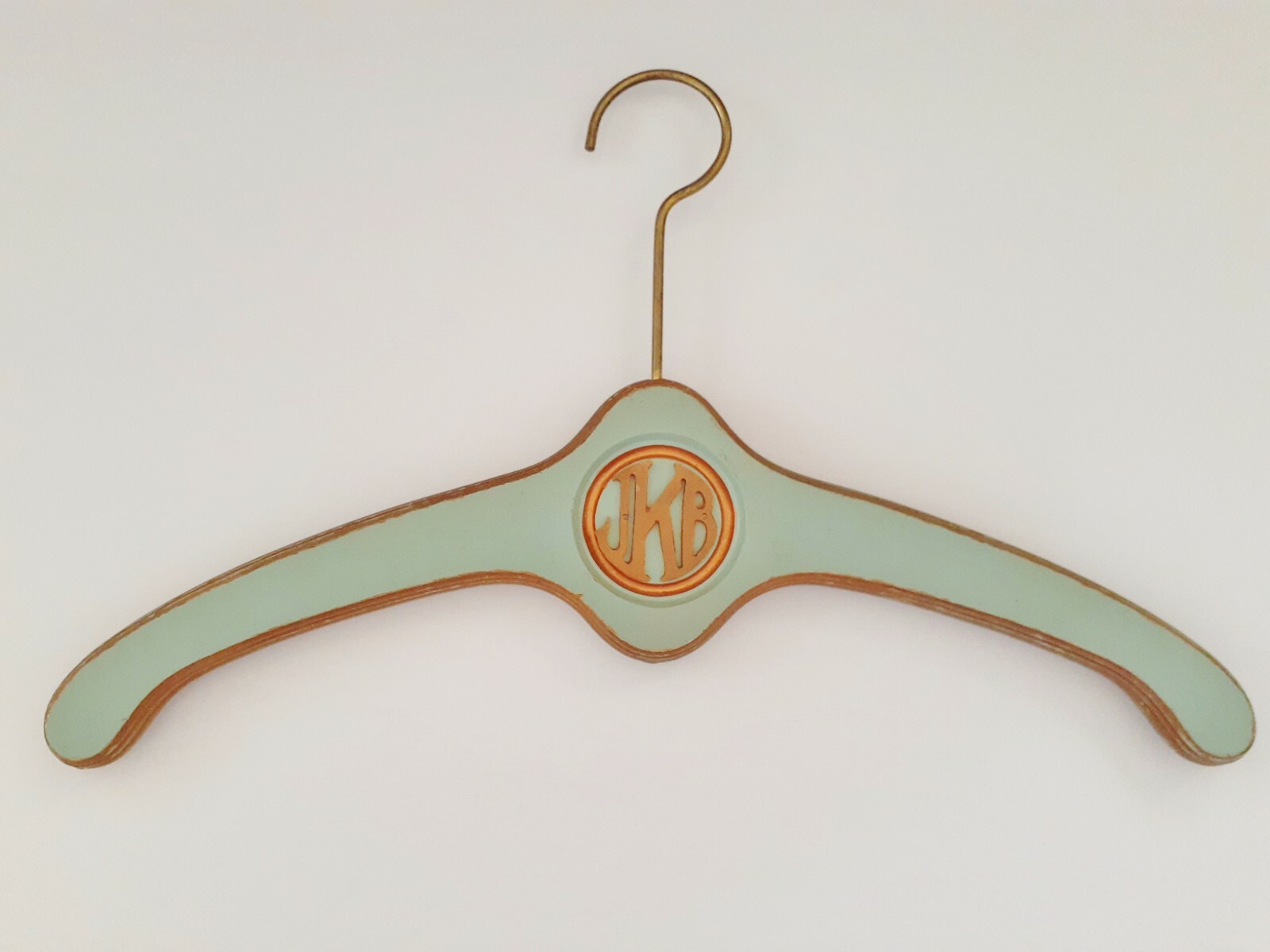 Vintage Wood Clothes Hangers Custom Monogram Initials Gem