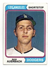 RICK AUERBACH AUTO AUTOGRAPH SIGNED VINTAGE 1974 TOPPS CARD #289 1970S