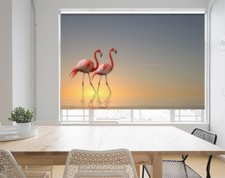 Flamingo Water reflection Printed Picture Window Photo Roller Blind 1X192483