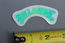 Billabong Surfboards Clear Neon Green Teal OG 80's B8 Vintage Surfing STICKER