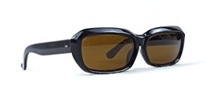 Unique Vintage Squared Sunglasses 1950s Italy Rome Very Rare Classic Black