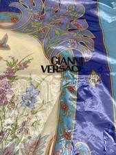 authentic Versace Atelier Unisex Silk Scarf Neverworn Made In Italy M Size