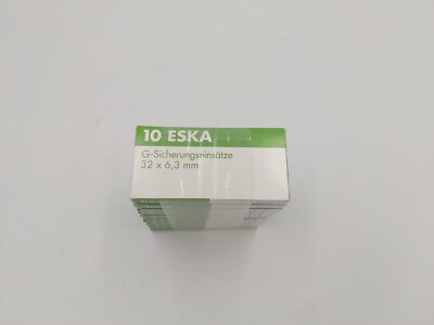 10x10=100 PCS ESKA 16A G Fuse Inserts 32 x 6.3mm 632.000