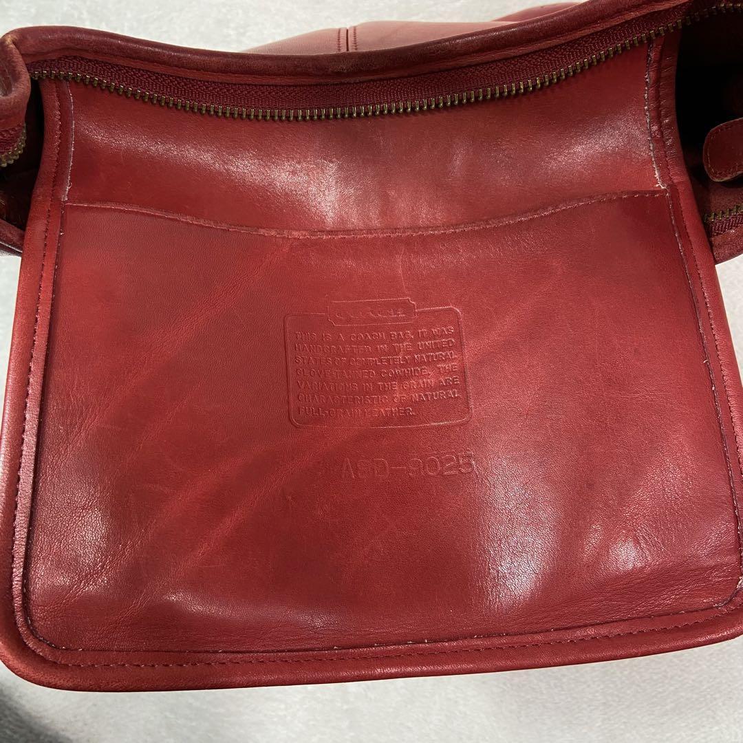 Vintage OLD Coach Ergo Zip Hobo Shoulder Bag Purse 9025 Red 