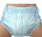 PVC Bébé Adulte Incontinence Pantalons-Couche En Bleu Clair Metalic
