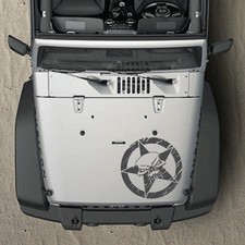 Distressed Army Star Graphic Decal Side Hood Vinyl Skull Demon