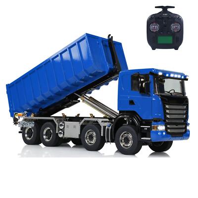 1:14 8x8 RC Hydraulic Dumper Metal Roll-on-off Full Dump Truck High Bucket Model