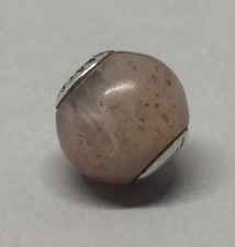 PANDORA Essence LOVE sterling silver pale pink moonstone bead charm, 796009MSP
