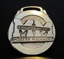 Minneapolis Moline MM Modern Machinery Metal Pocket Watch Fob Advertising Promo