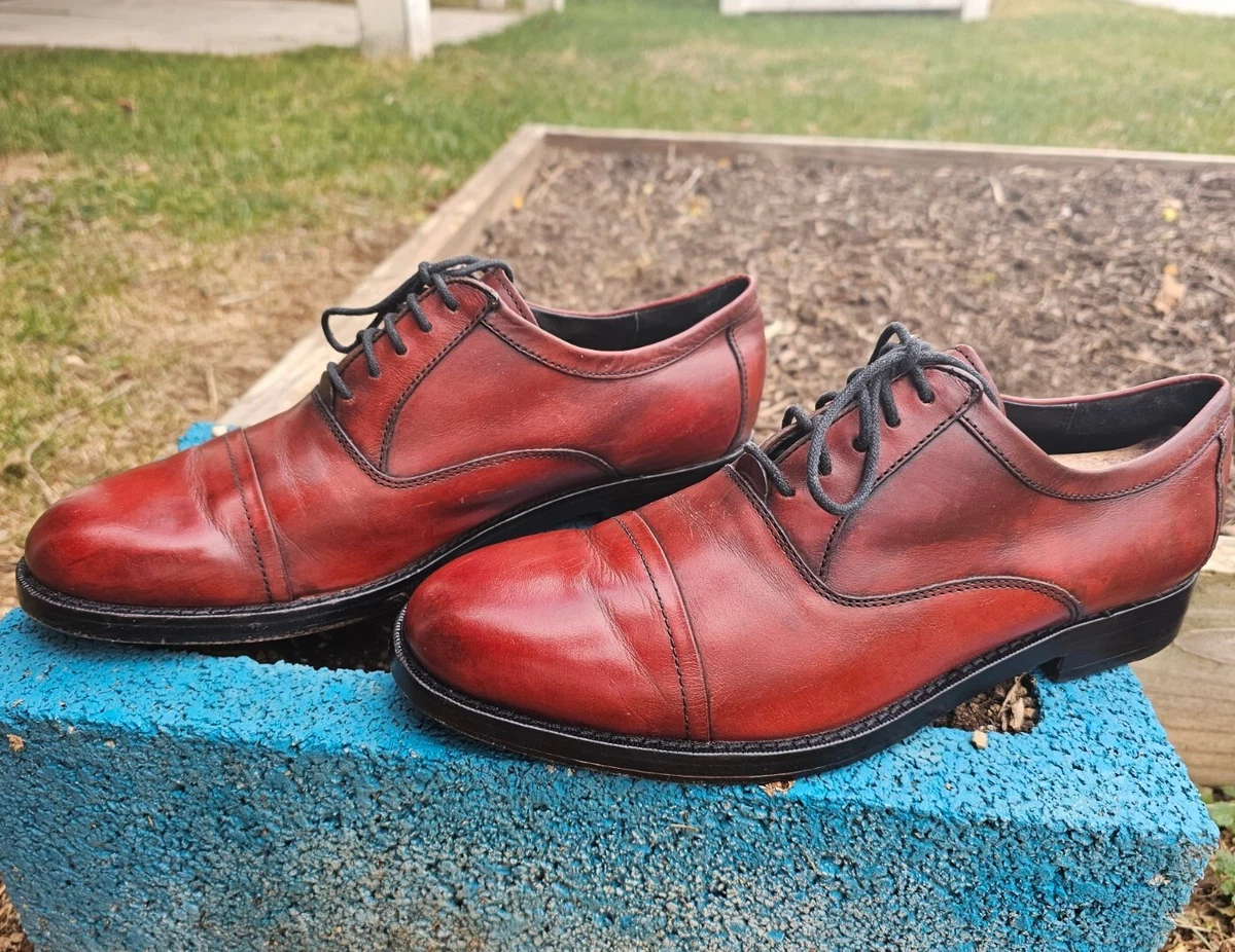 COACH New York Aiden Q6170 Men s Size 8D Captoe Oxford Burgundy Luxury Shoes