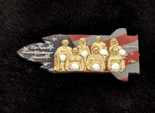 Space Shuttle Challenger Gold Silver Coin NASA Stars & Stripes Flag Trek Wars UK - Picture 4 of 24
