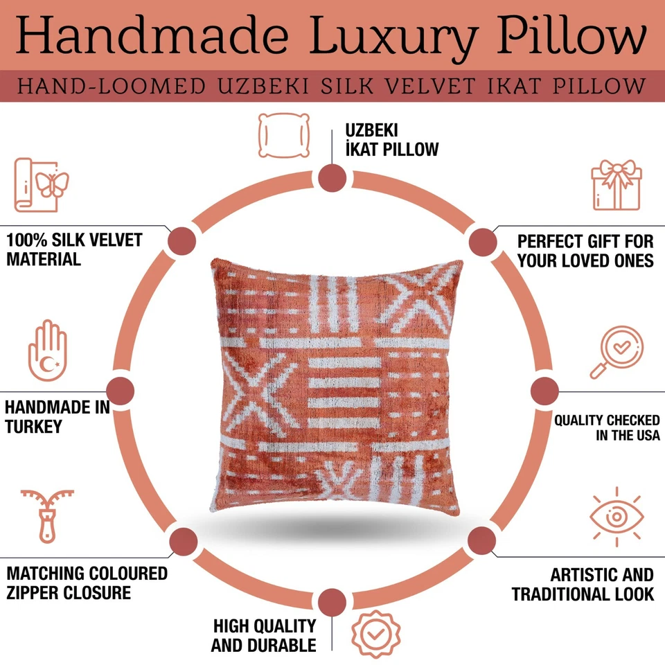 Handmade Soft Velvet Silk Feather Insert Throw Pillow 16 X 16 in (40 X 40 Cm) - Image 3 of 4