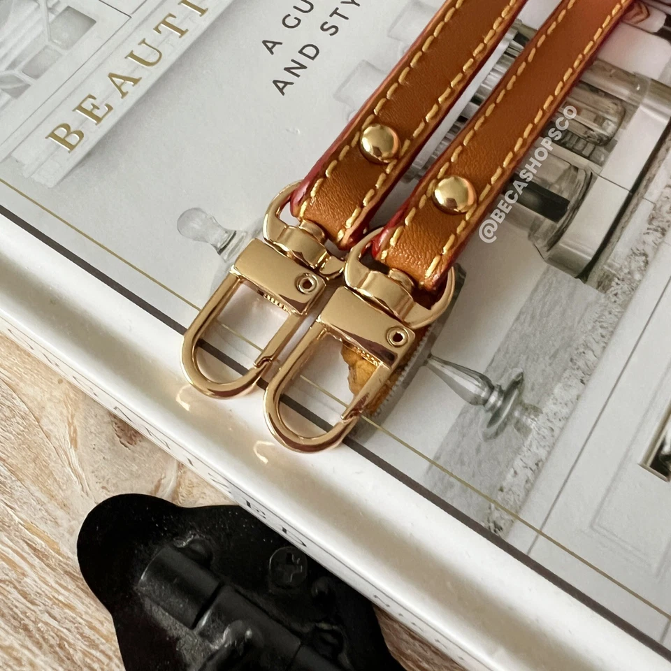 Bandolera roja tostada Vachetta correa de cuero repuesto para Louis Vuitton Croisette Foto 4 de 4