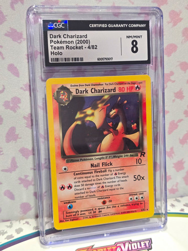 Dark Charizard (Unlimited) graded CGC 8 for sale on eBay