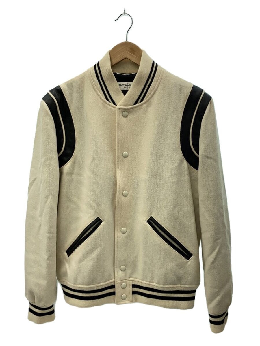 Giacca maglione stadio YVES SAINT LAURENT bianco 50