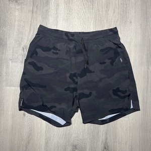 UNRL Apex Shorts Mens M Camo Print Athletic Drawstring Stretch Zipper Pocket