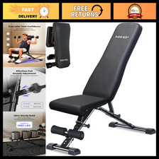 Adjustable Weight Bench for Full Body Workout, Foldable Space-Saving Home Gym Fi