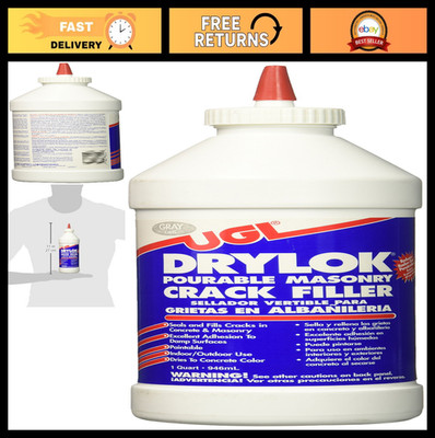 Pourable Masonry Crack Filler - Gray Concrete Repair, Easy Application, 1 Quart