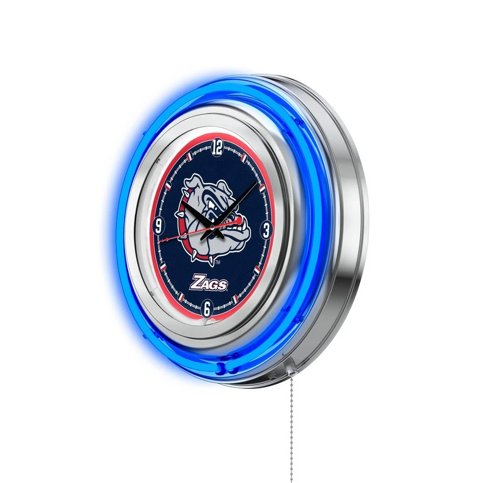 NCAA - Gonzaga Double Neon Ring, Logo Clock College Team Logo - Image 2 of 4