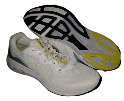 Ryka Accelerate Re-Zorb LITE Bright White Lace Up Walking Shoes SZ 12M