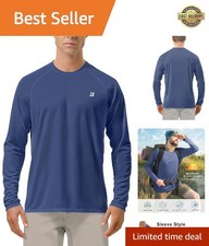 Mens UPF 50 UV Sun Protection Shirts Outdoor Long SPF Rash Guard for Hiking ...