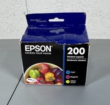 Epson 200 Combo Pack Ink Cartridges Cyan Magenta Yellow Standard New 12/2025