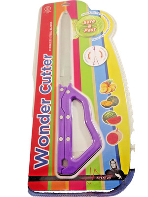 Wonder Cutter,Stainless Steel Vegetable Knife, Double Edge, Cuts Fruit