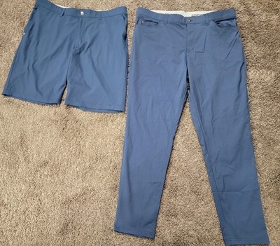 Adidas Golf Shorts + Pants 38x32 Blue Stretch Performance Mens Lot