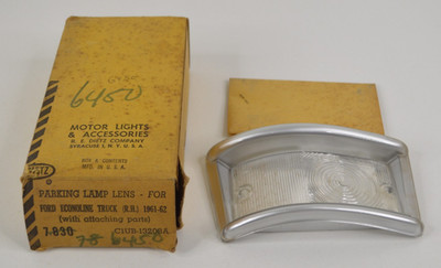 1961 1962 Ford Econoline Van Parking Light Lens Clear Dietz 7830 TMC-830 Right