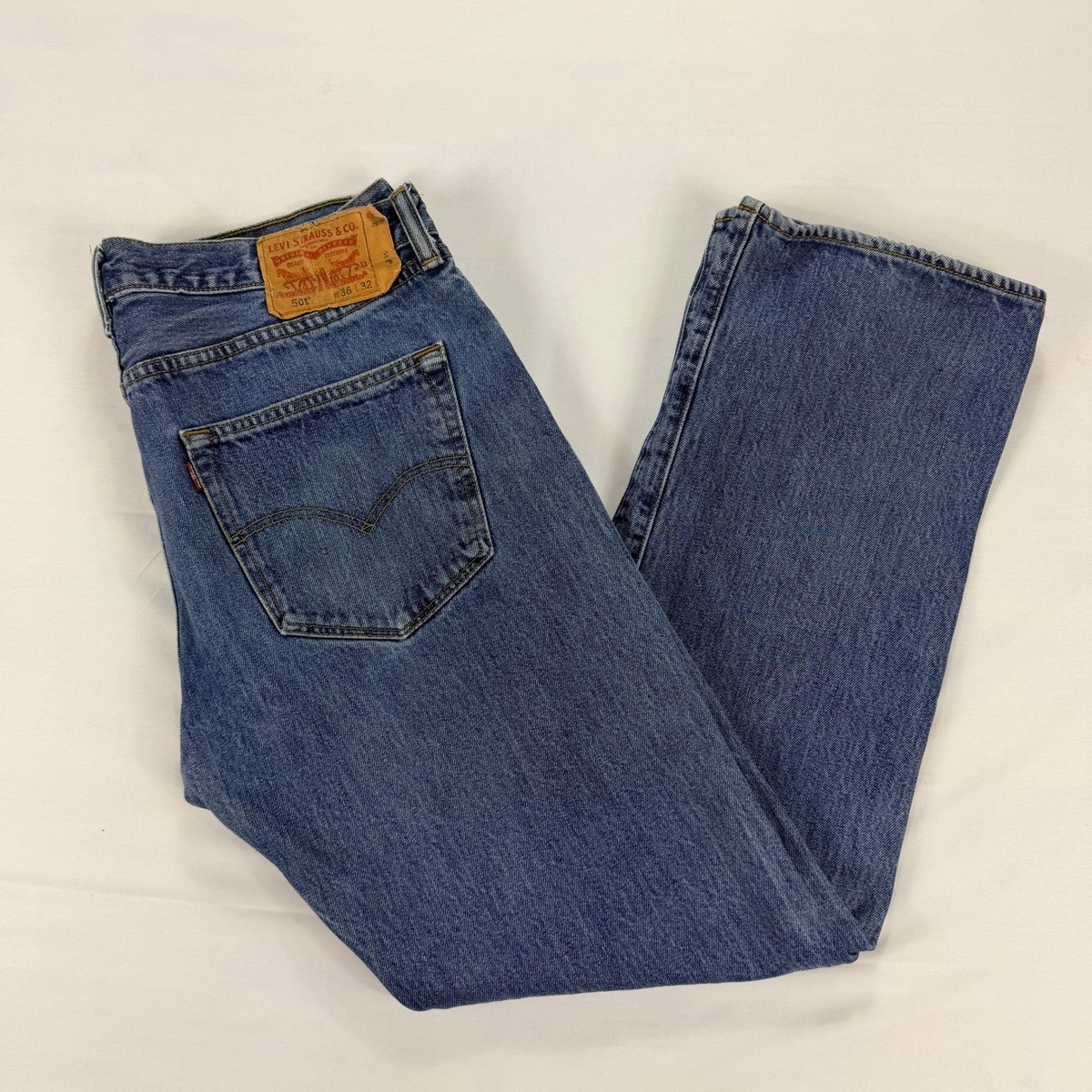 Levi's 501 Original Fit Straight Leg Jeans Medium Wash Vintage
