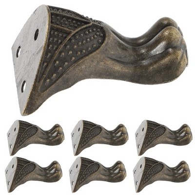 10 Pcs Messingfuesse Moebel Schmuckkästchenbeine Vintage Corner Protector