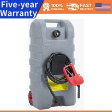 15 Gal Gas Can Diesel Tank with 10 FT Delivery Hose  Manual Fuel Transfer Pump