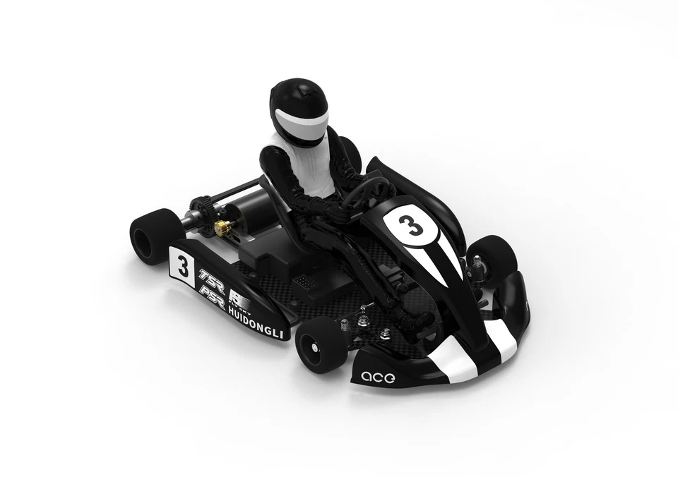 Team Saxo GK-200 1/8 RC Go Kart KIT ARTR Black Brushless Racing Car Cart Hobby - Image 2 of 4
