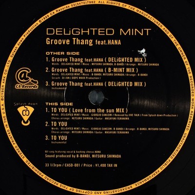 Delighted Mint - Groove Thang, 12'', (Vinyl)