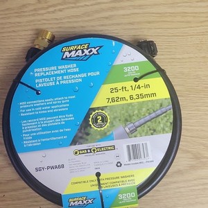 Surface Maxx Pressure Washer Replacement Hose 25 ft 1/4 in SGY-PWA68