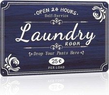 me Family Laundry Room, Bathroom, 12 X 8 Inches Aluminium Laundry Signs Wall Dec
