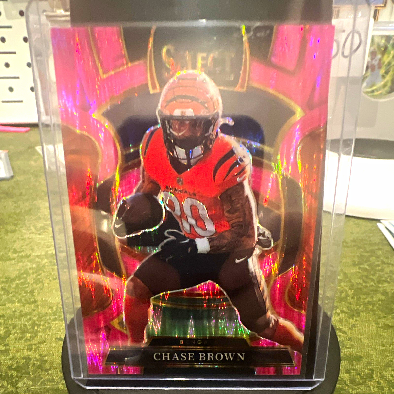 Panini 2025 Select Chase Brown #59 Concourse Pink Prizm Cincinnati Bengals