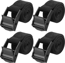 Sturdy Heavy Duty Lashing Cargo Straps Adjustable Cam Buckle Tension 4 Pcs 1M