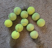 Bundle of 12 Used Tennis Balls for repurposing Crafts or Pet Toys