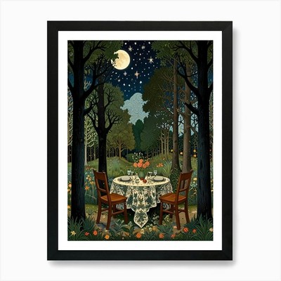 William Morris Dinner In The Woods Gerahmtes Wandbild Poster Leinwanddruck Bild