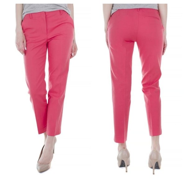 Women Emporio Armani Trousers Pink Viscose 42 / XL