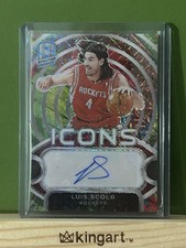 2023-24 Panini Spectra - Icons Autographs Luis Scola #IA-LSC Meta Prizm /25 (AU)