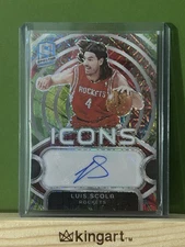 2023-24 Panini Spectra - Icons Autographs Luis Scola #IA-LSC Meta Prizm /25 (AU)