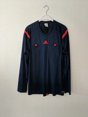 Adidas Herren Trikot Pullover Sweatshirt blau Größe L mit 2 Brusttaschen  - Bild 1 von 4