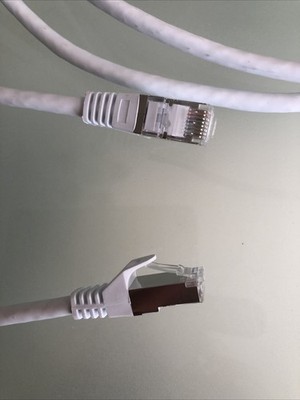 Ethernet Kabel Cat6A Netzwerk weiß superschnell LAN Leitung SSTP Patch ca. 4,8m