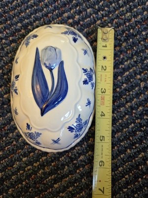 Delft Blue Tulip Ceramic Wall Hanging Sconce D.A.I.C.