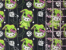 Custom 100 Cotton Woven Fabric Hello Kitty Sanrio NBC Oogie By The 1/4 Yard