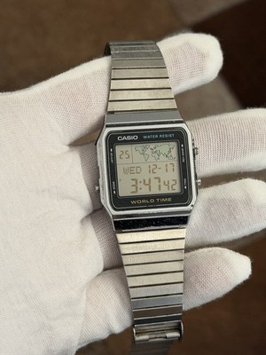 Rare Vintage Casio World Time A300U Men s Digital Watch Module 643 JDM 1980s