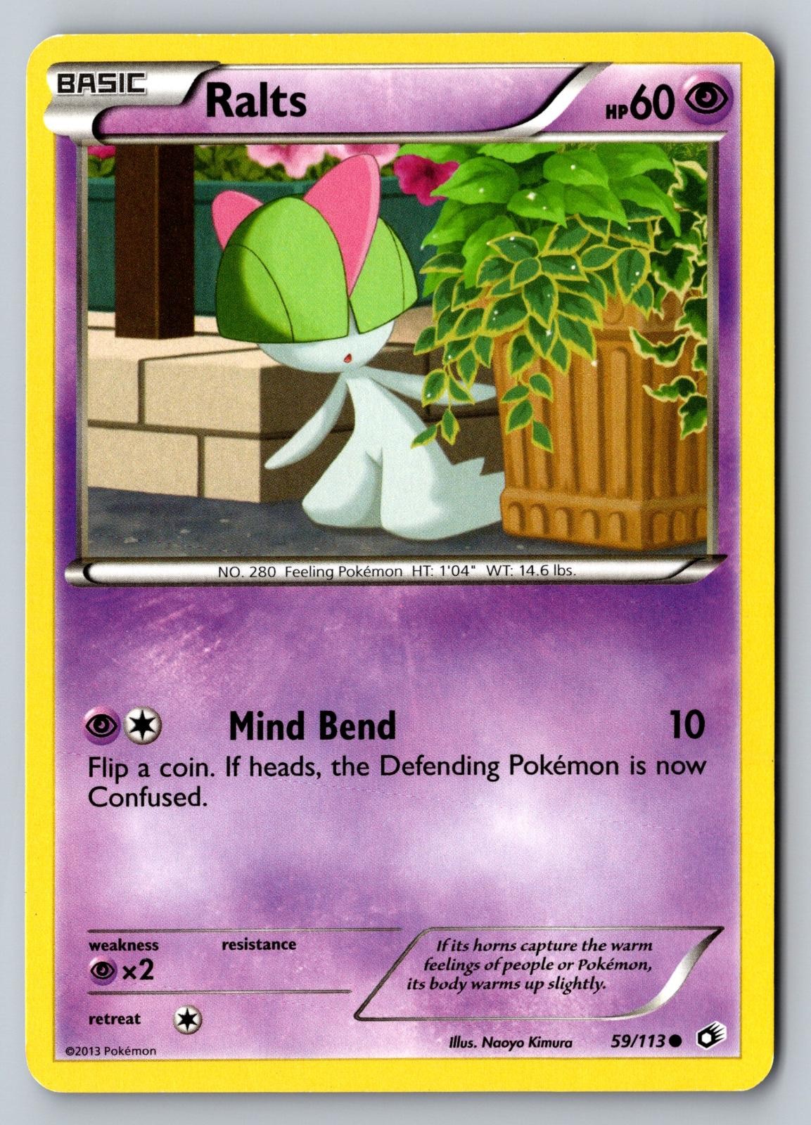 Ralts 59/113 Common Legendary Treasures Lightly Played 2013
